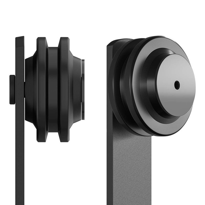 SMARTSTANDARD Sliding Barn Door Hardware Hangers 2pcs (Black) (I Shape Hangers) - Image 3